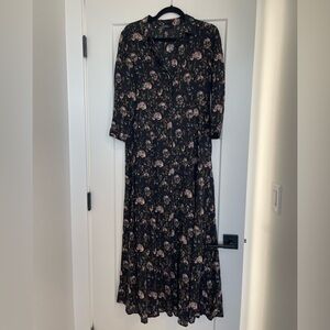 LIKE NEW Zara Black Floral Long Sleeve Dress